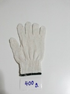 ถุงมือผ้าสีขาว ,สีเทา  ขนาด  400   กรัม   :  ราคา 40  บาท / โหล